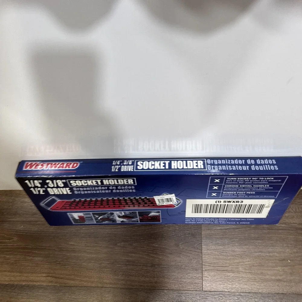 New WESTWARD 5WXR3‎ Socket Tray,Red,Steel 1/4